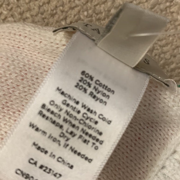 New Talbots Fair Isle Pattern Design Winter White Background Scarf - Picture 7 of 7